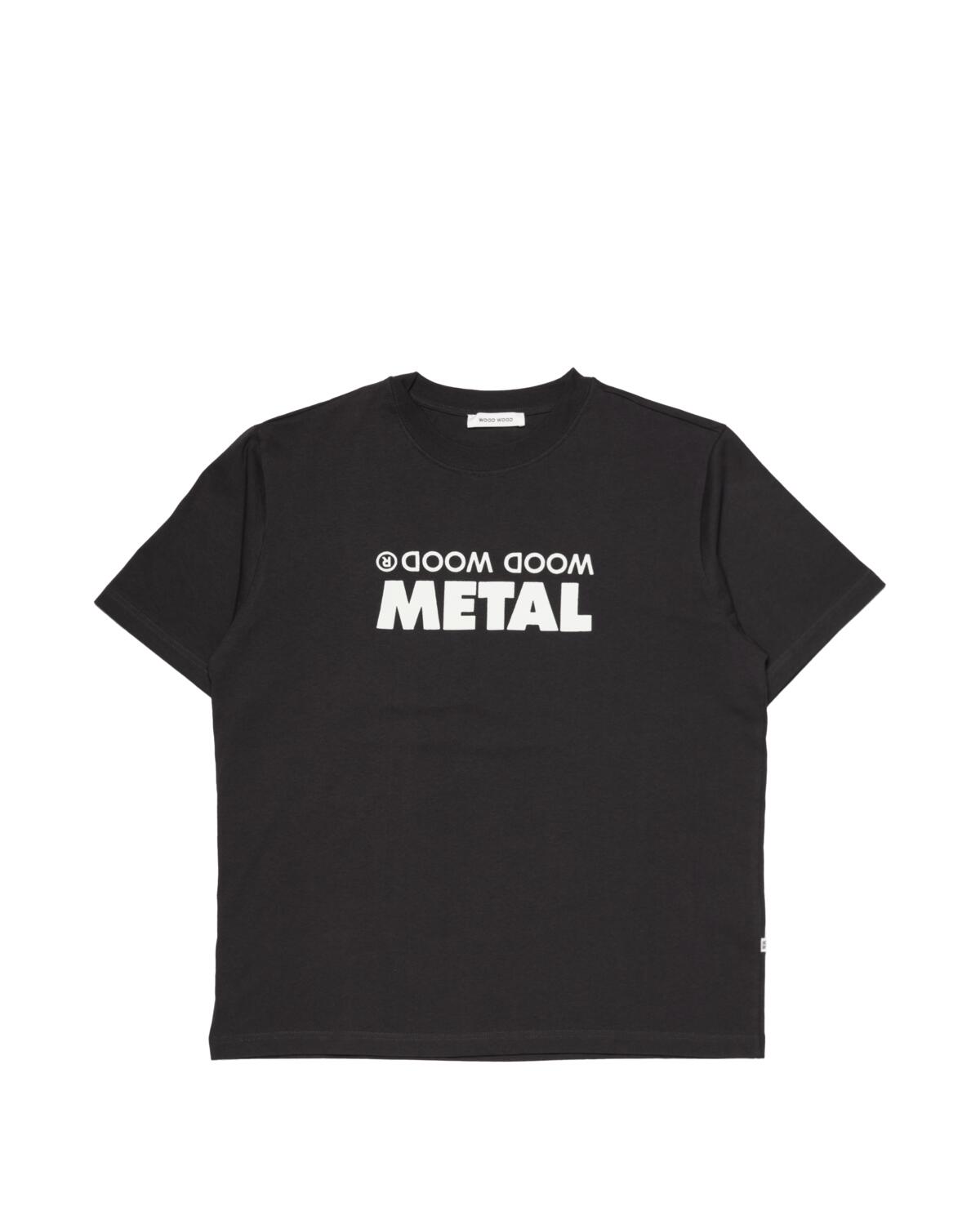 WOOD WOOD Haider Metal T-Shirt - Image 2