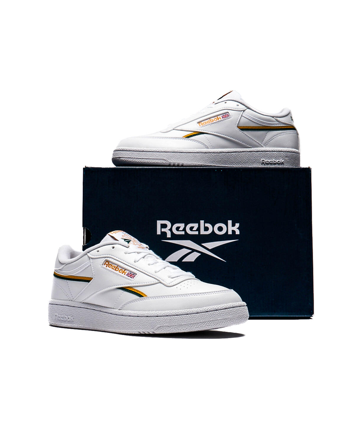 Reebok Club C 85 'Cloud White / Collegiate Gold / Dark Green' - Image 6