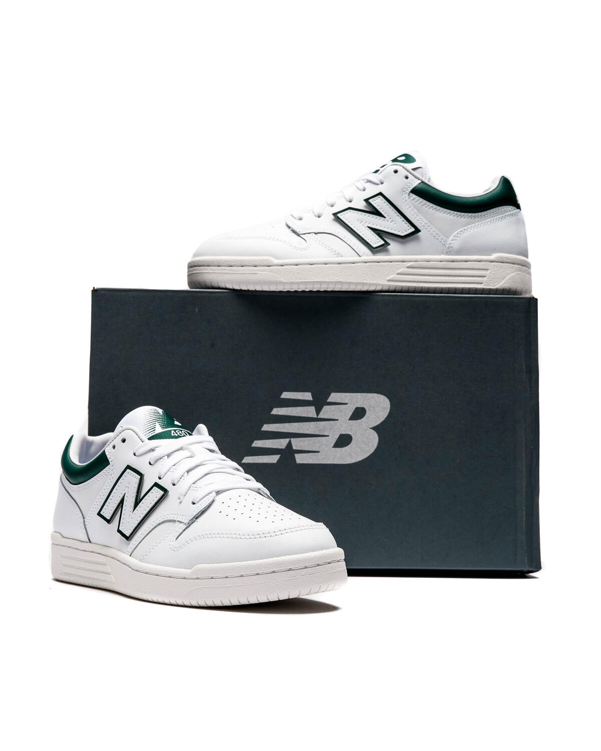 New Balance BB480 LGT (Weiß / Grün) - Image 12