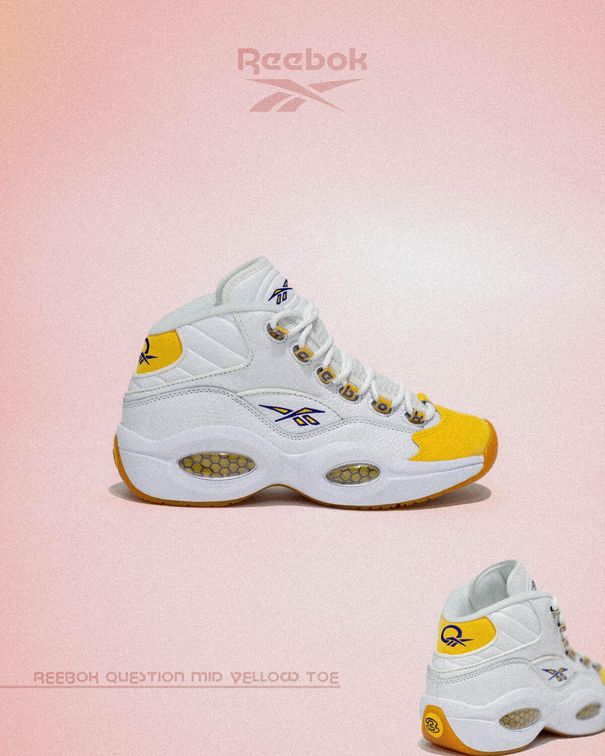 Reebok Question Mid Yellow Toe - Image 20