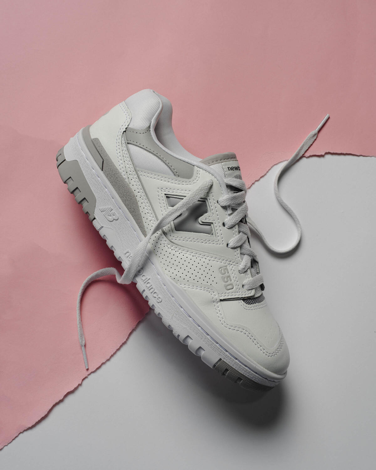 New Balance 550 White/Raincloud (Women's) - Image 20