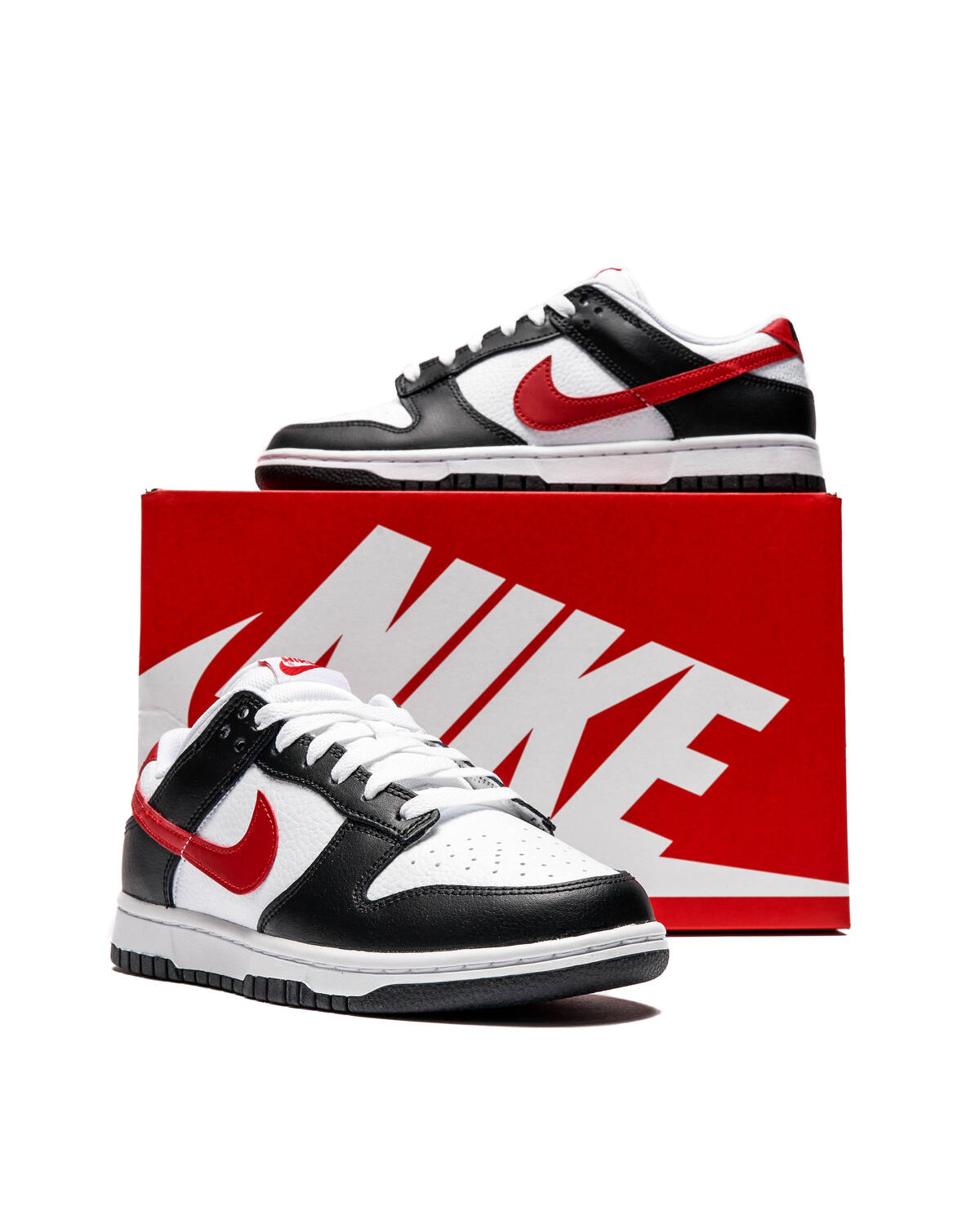Nike Dunk Low Black / White / Red - Image 6