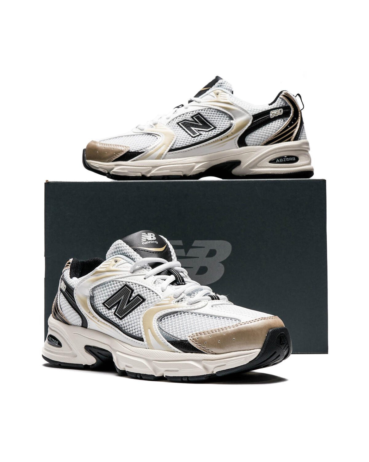 New Balance 530 White Light Gold Metallic - Image 16