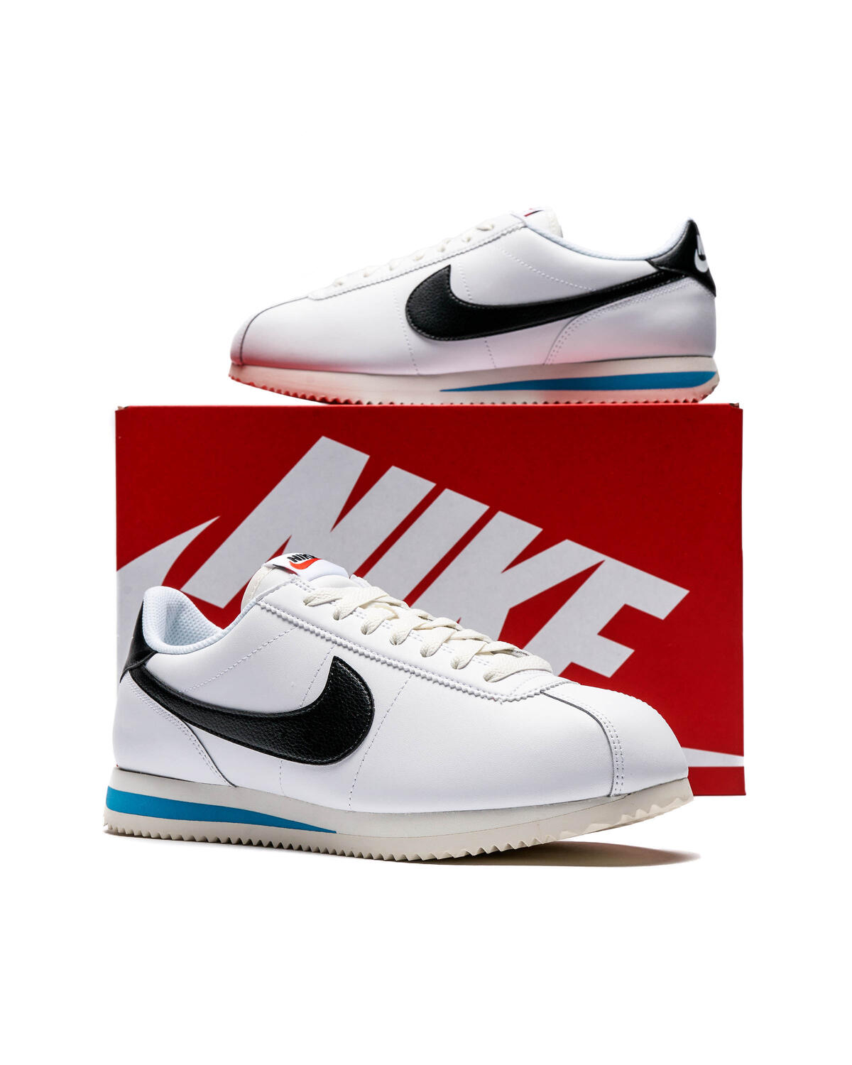 Nike Cortez White/Black-Light Photo Blue-Sail (Women's) - Image 44