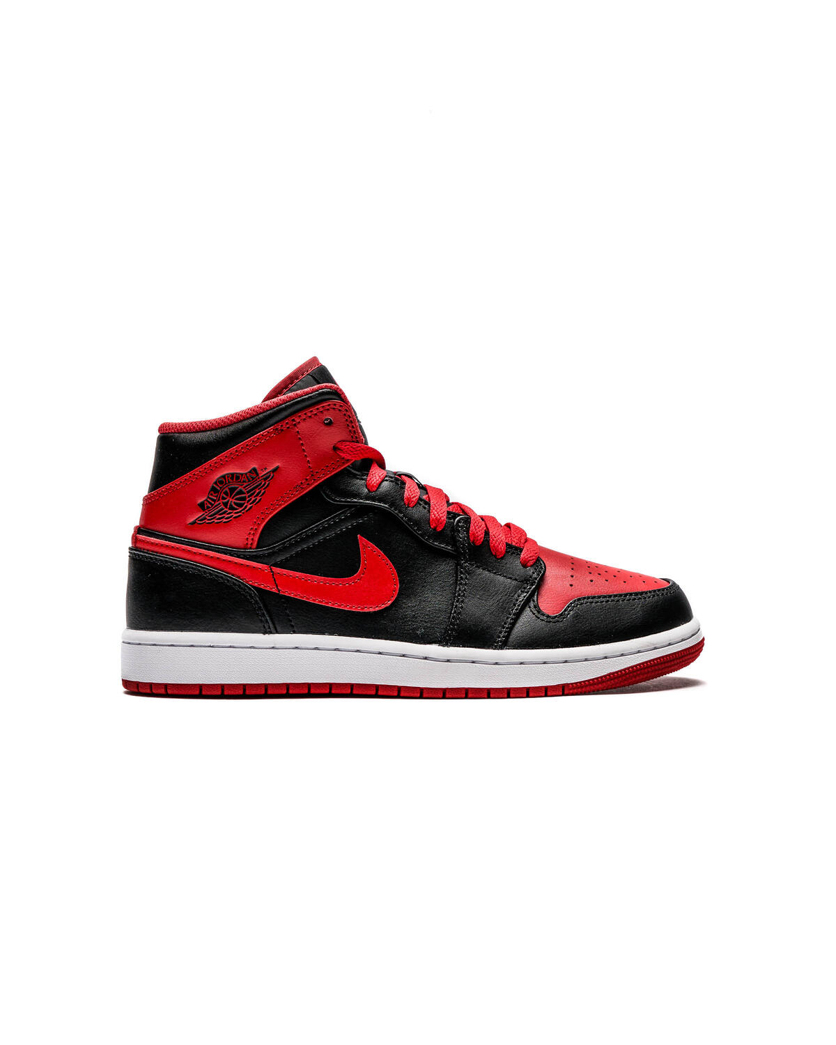 Jordan AIR JORDAN 1 MID - Sneaker high - black/fire red/white/schwarz 