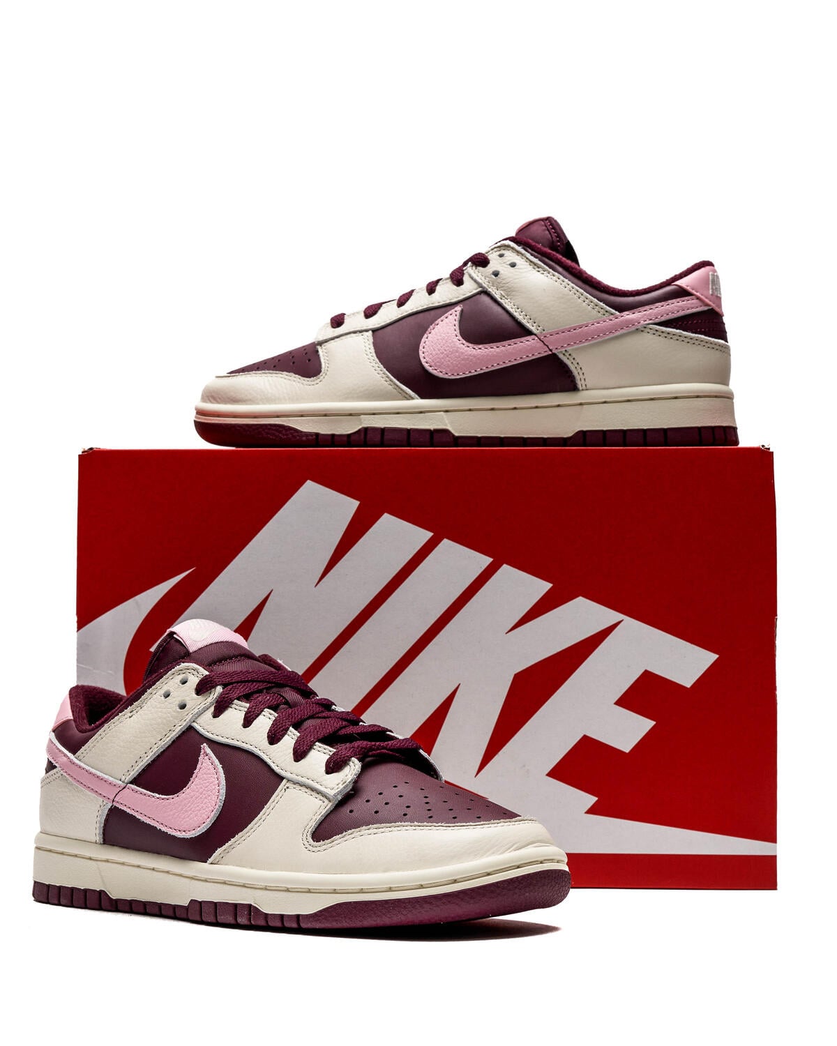 Nike Dunk Low Retro PRM - Pale Ivory / Med Soft Pink / Night Maroon - Image 16