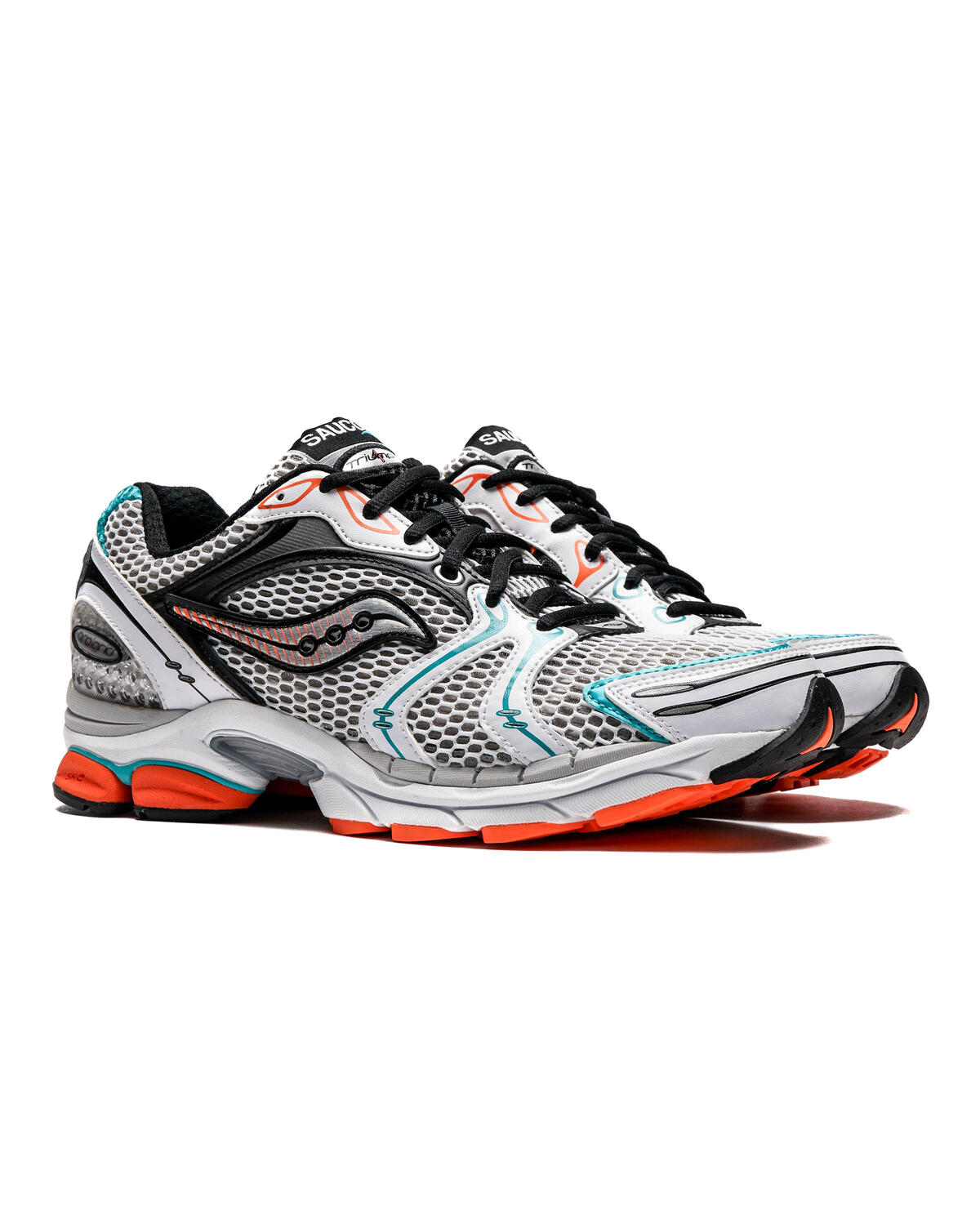 Saucony Progrid Triumph 4 White/Silver/Teal/Orange - Image 3