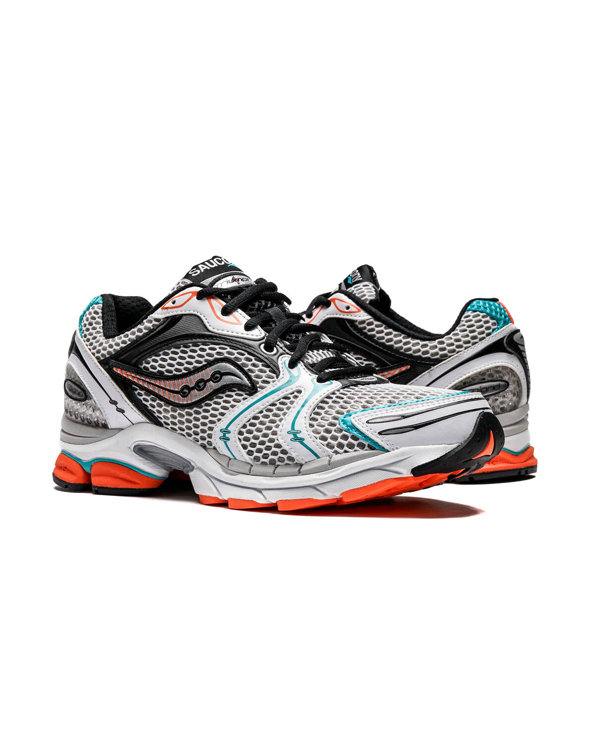 Saucony Progrid Triumph 4 White/Silver/Teal/Orange - Image 5