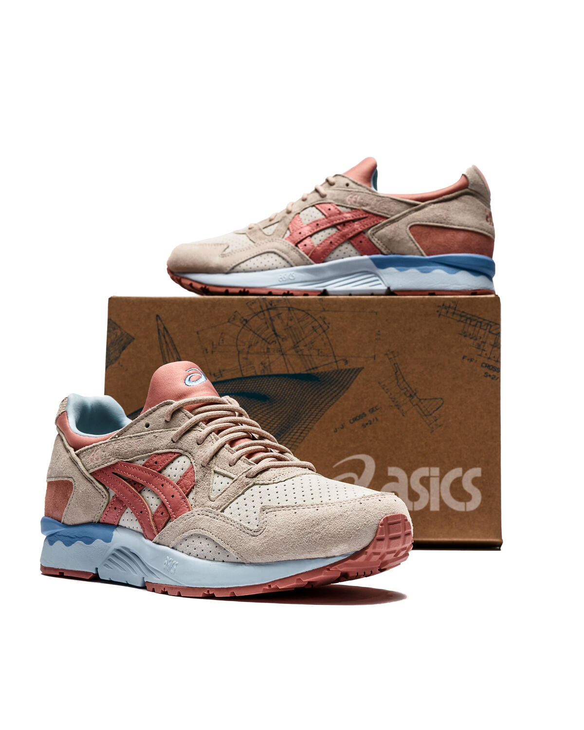 Asics x Mita SportStyle Gel-Lyte V "Spring In Japan" Cream/Salmon - Image 11