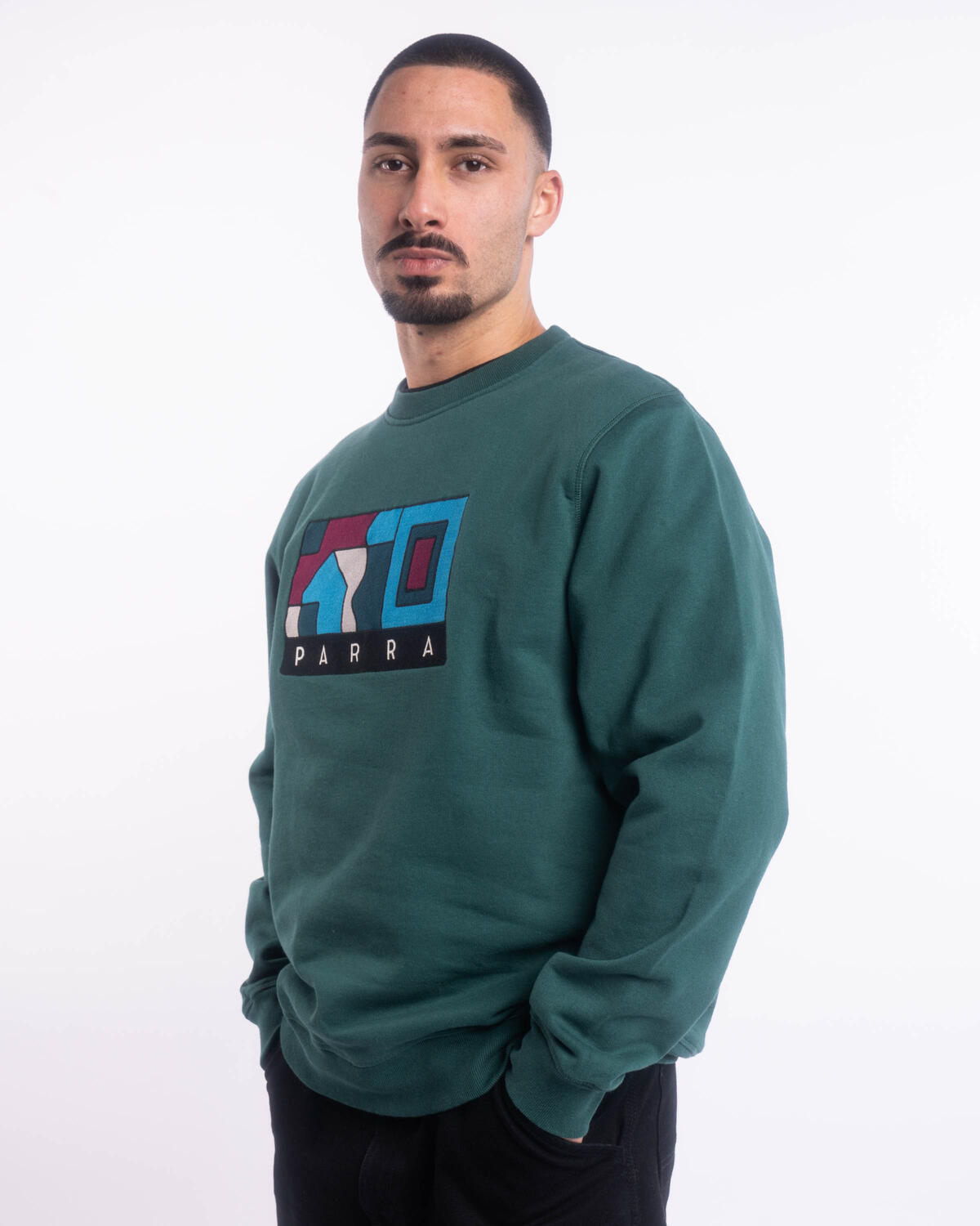 by Parra Blockhaus Crew Neck Sweatshirt - Image 3