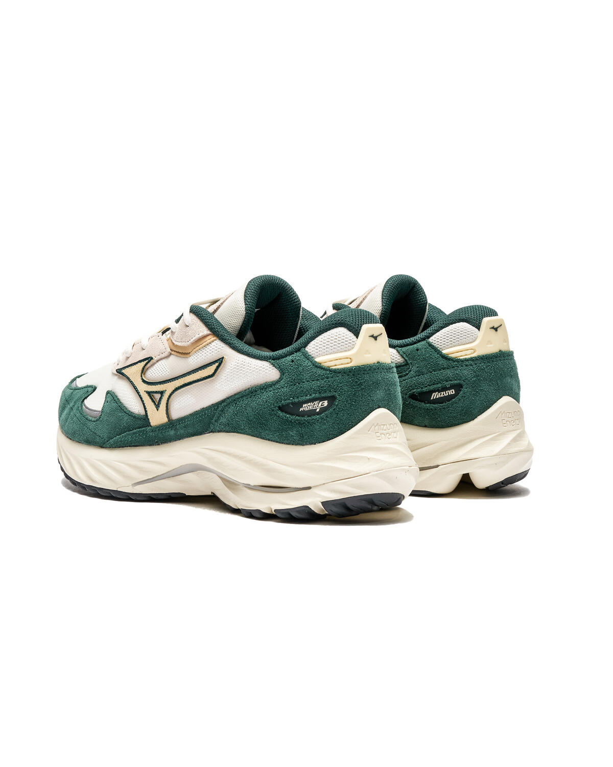 Mizuno Wave Rider Off White/Light Beige/Dark Green - Image 4