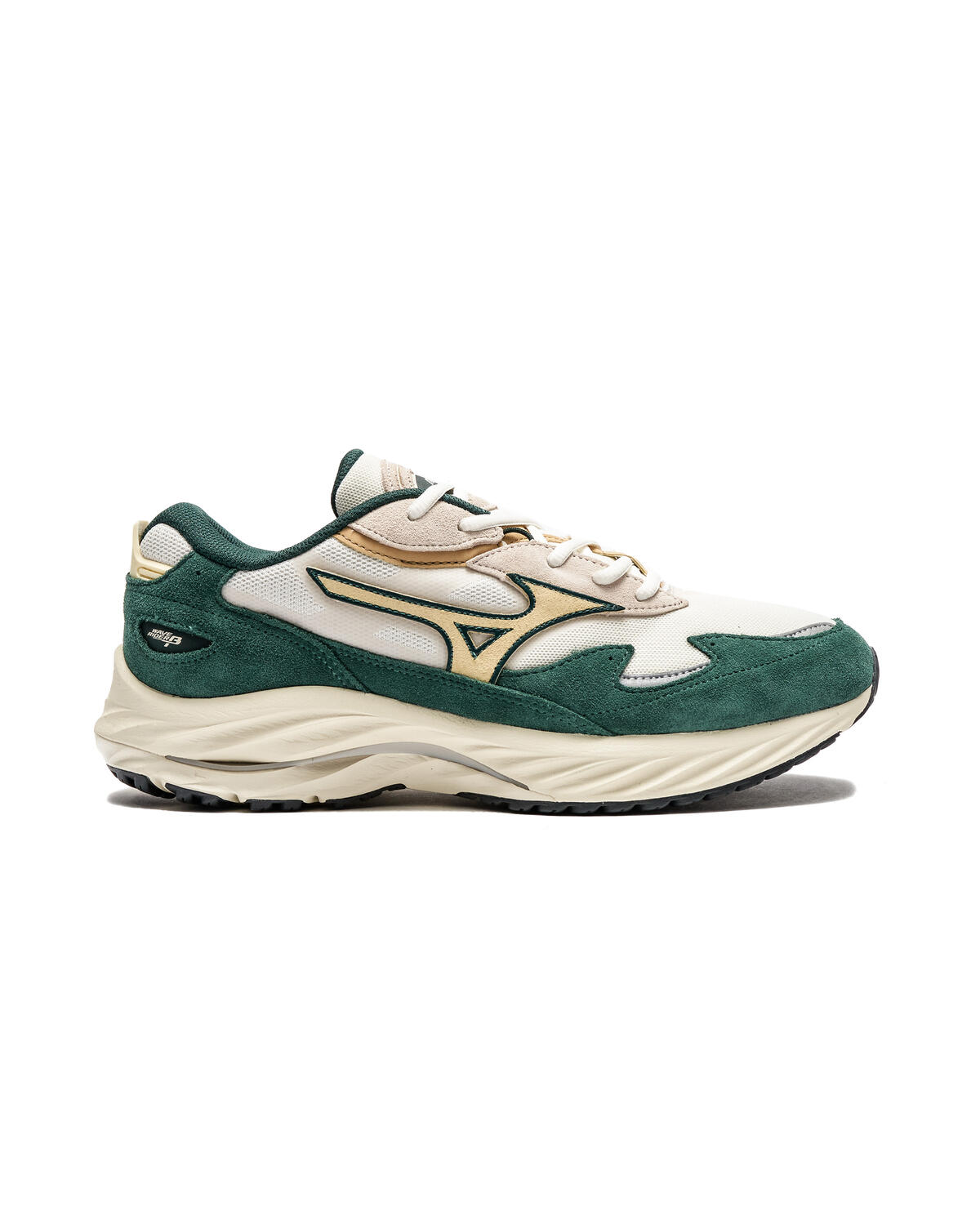 Mizuno Wave Rider Off White/Light Beige/Dark Green - Image 2