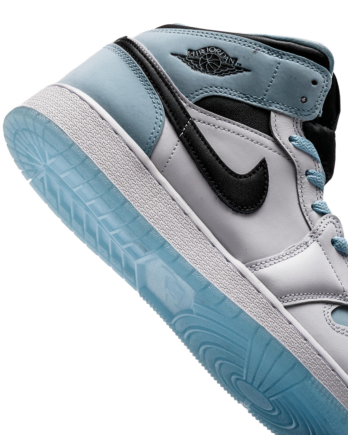 Air Jordan 1 Mid White / Blue (Grade School) - Image 7