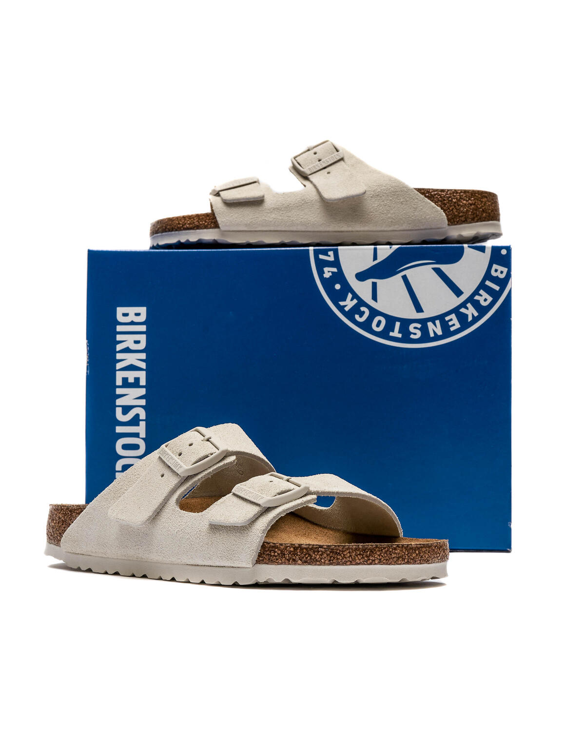 Birkenstock Arizona Suede Leather Narrow Antique White Sko Hvit (Women's) - Image 12