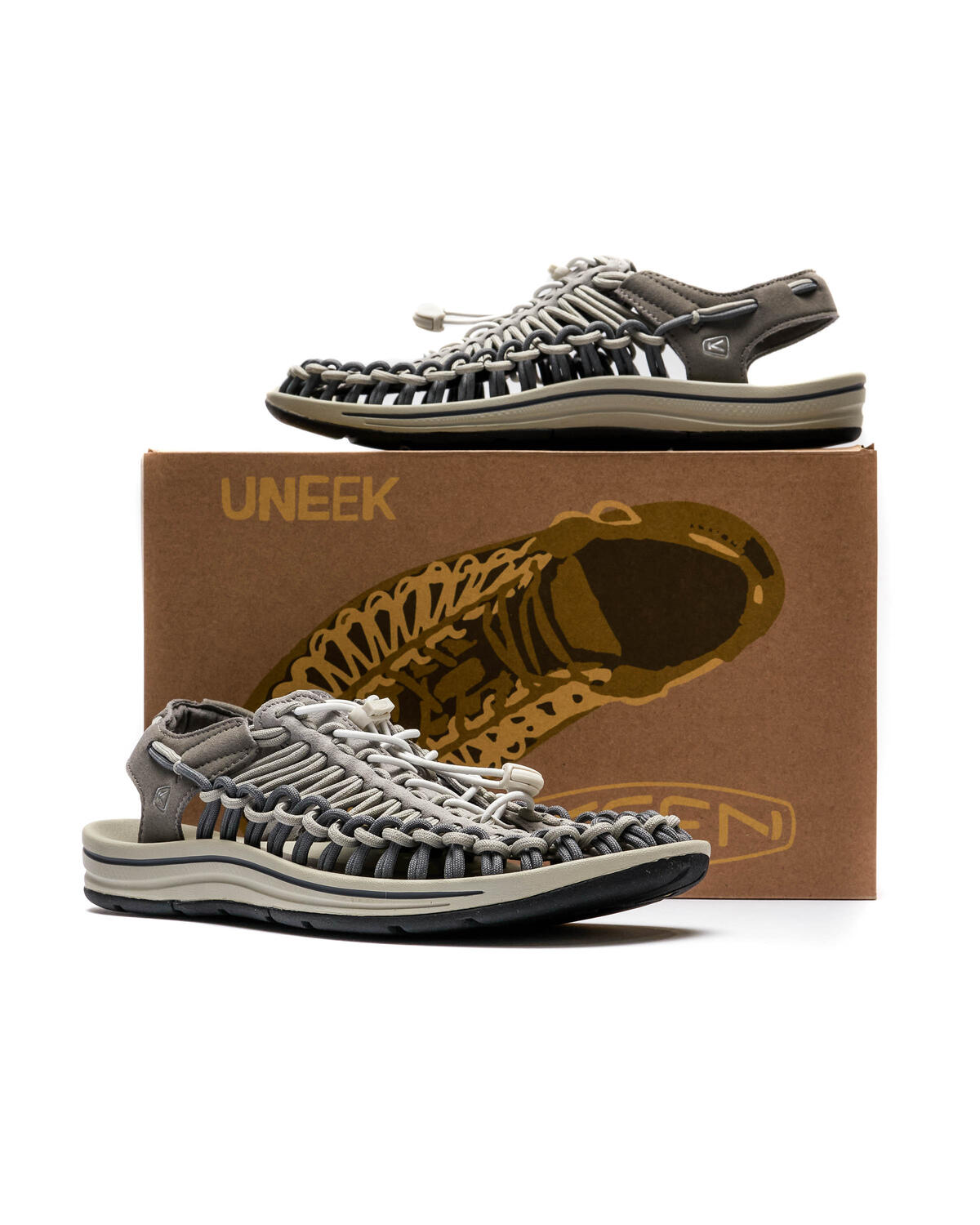 Keen Uneek Sandals, Steel Gray Drizzle, Men\'s Size 10 Mens Grey KEEN Uneek Sandals | schuh main image 2