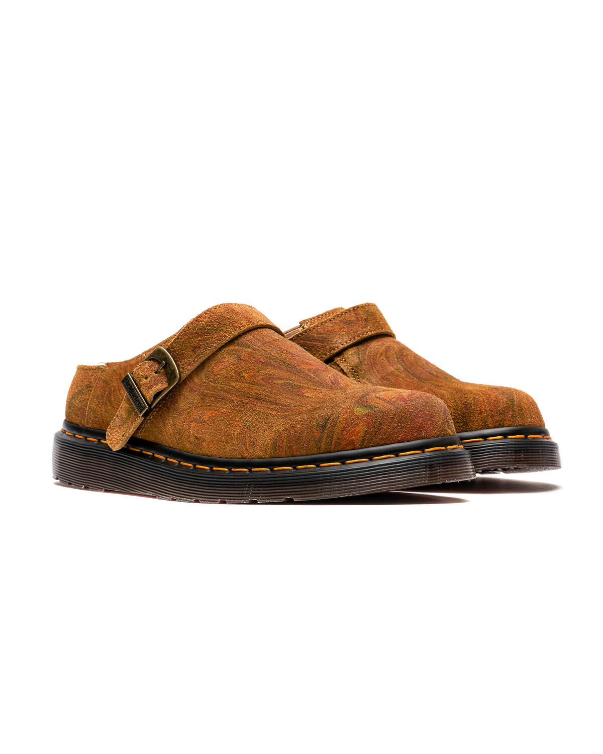 Dr. Martens Isham - Brown / Mustard Marble Hairy Suede - Image 12