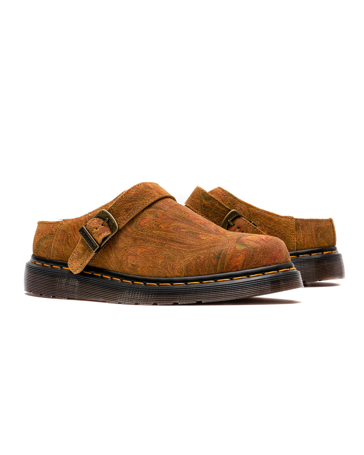 Dr. Martens Isham - Brown / Mustard Marble Hairy Suede - Image 14
