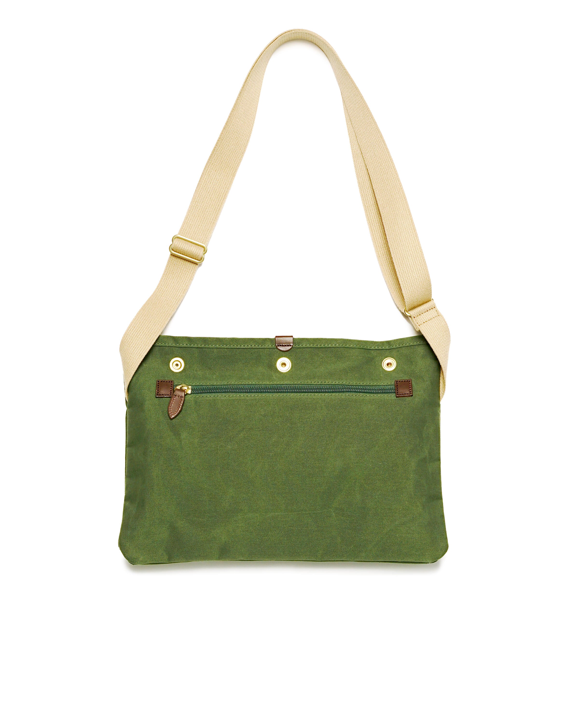 Yoshida Porter Coppi Borsa A Spalla Verde - Cotone Made In Japan - Nuova Con Etichette