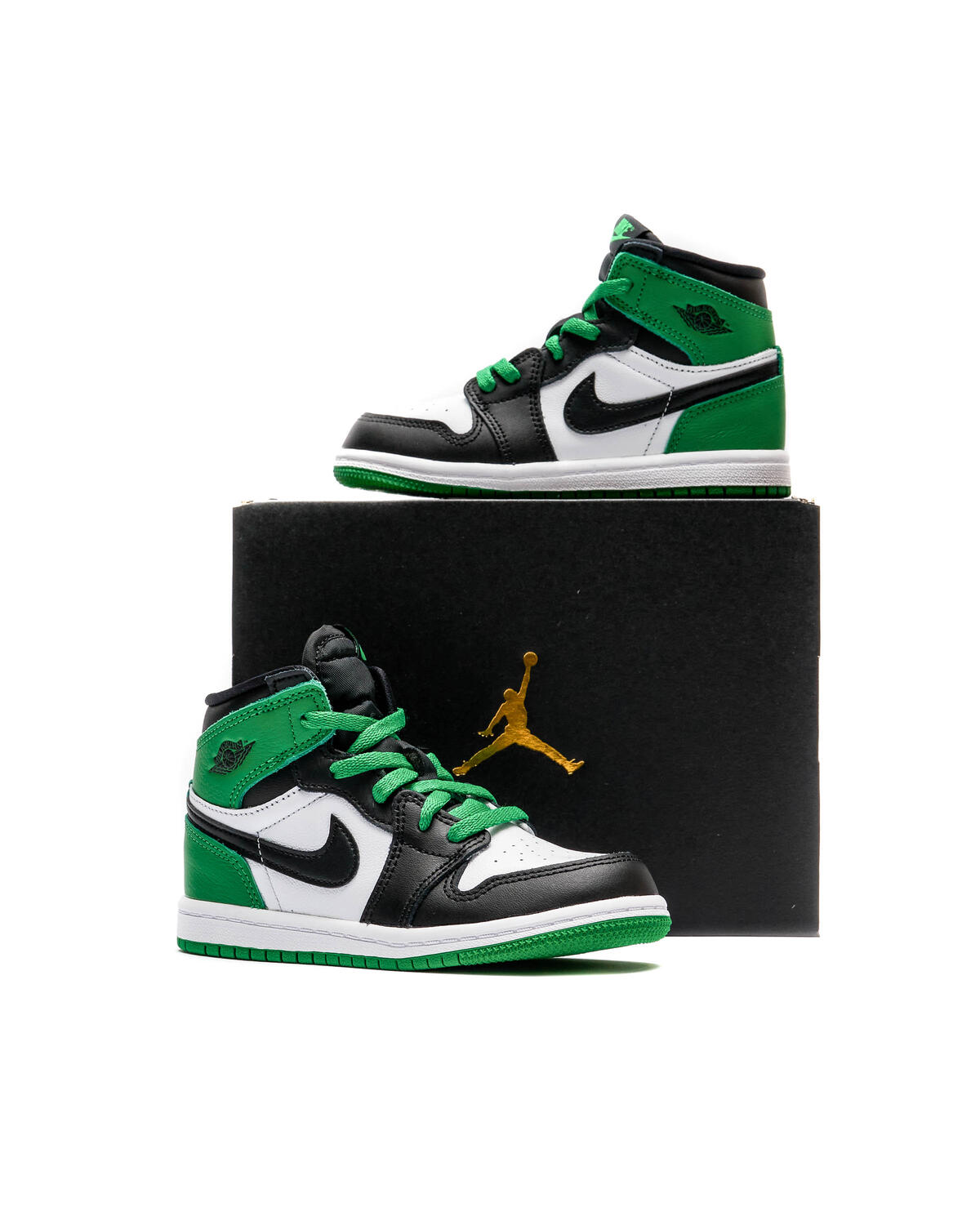 Air Jordan 1 Retro High OG (TD) - Black/Lucky Green/White - Image 6
