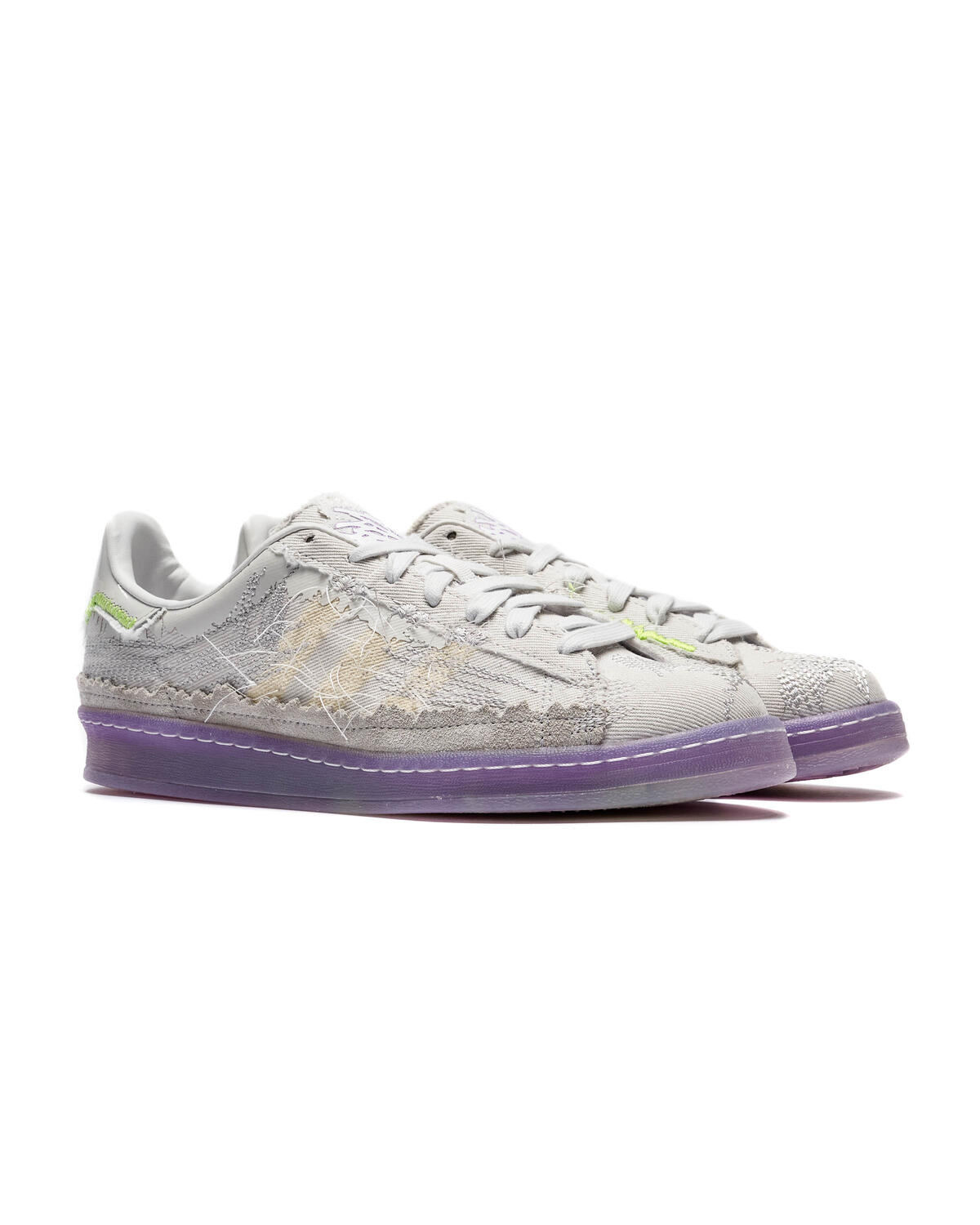 Adidas x Youth of Paris Campus 80s 'Crystal White/Grey/Solar Green' - Image 14