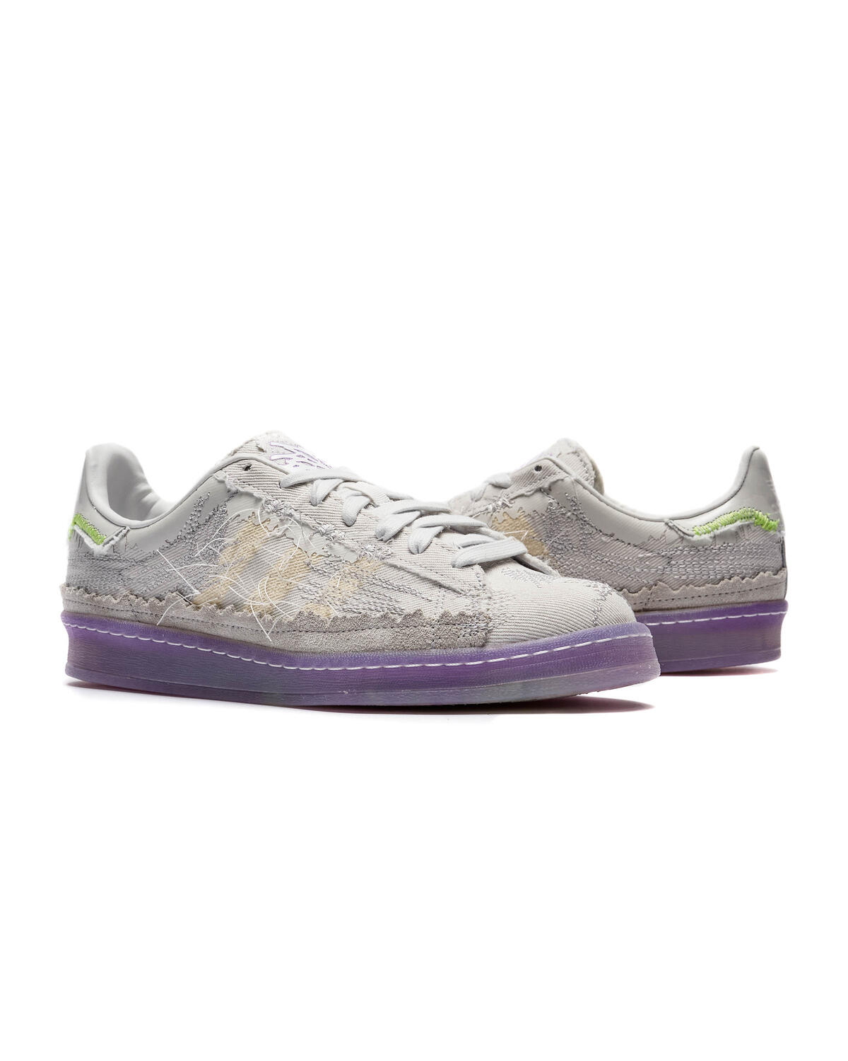 Adidas x Youth of Paris Campus 80s 'Crystal White/Grey/Solar Green' - Image 16
