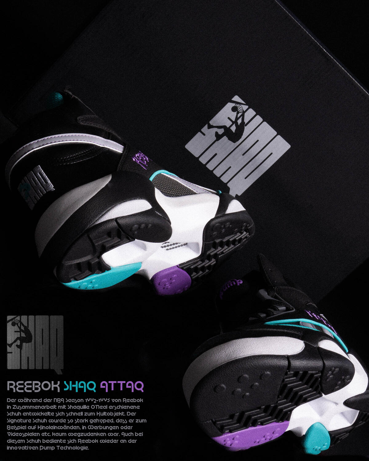 Reebok Shaq Attaq Core Black/Pure Grey - Image 8