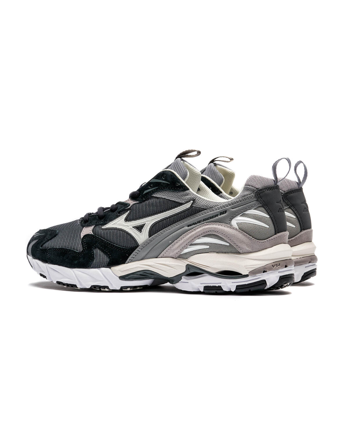 Mizuno Wave Rider 10 Premium 1st Pack "Opal Gray" (Grau / Schwarz) - Image 10