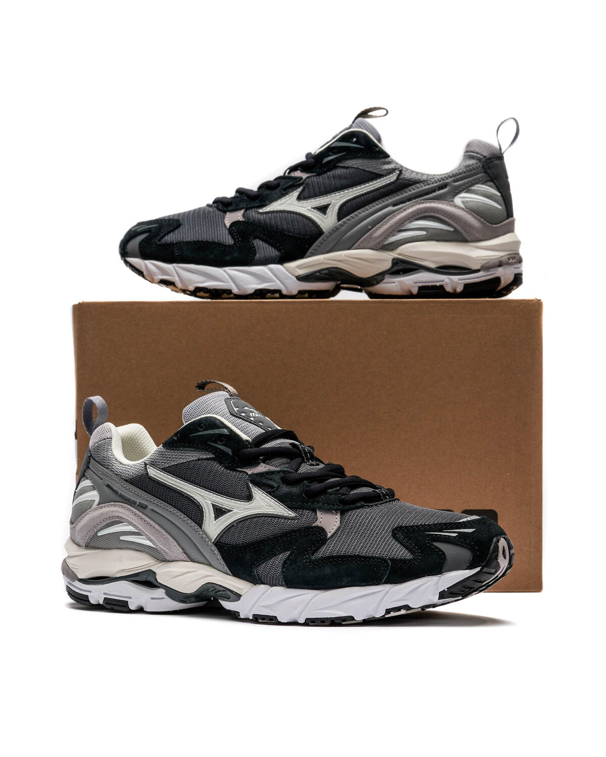 Mizuno Wave Rider 10 Premium 1st Pack "Opal Gray" (Grau / Schwarz) - Image 12