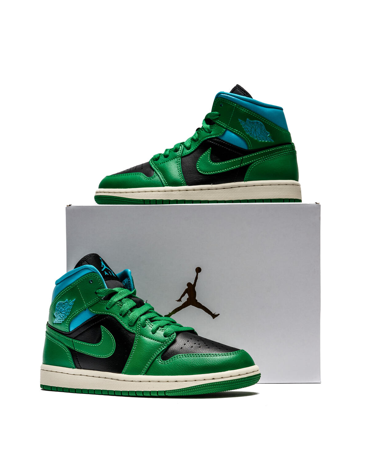 Air Jordan 1 Retro Mid Green/Blue (Women's) - Image 18
