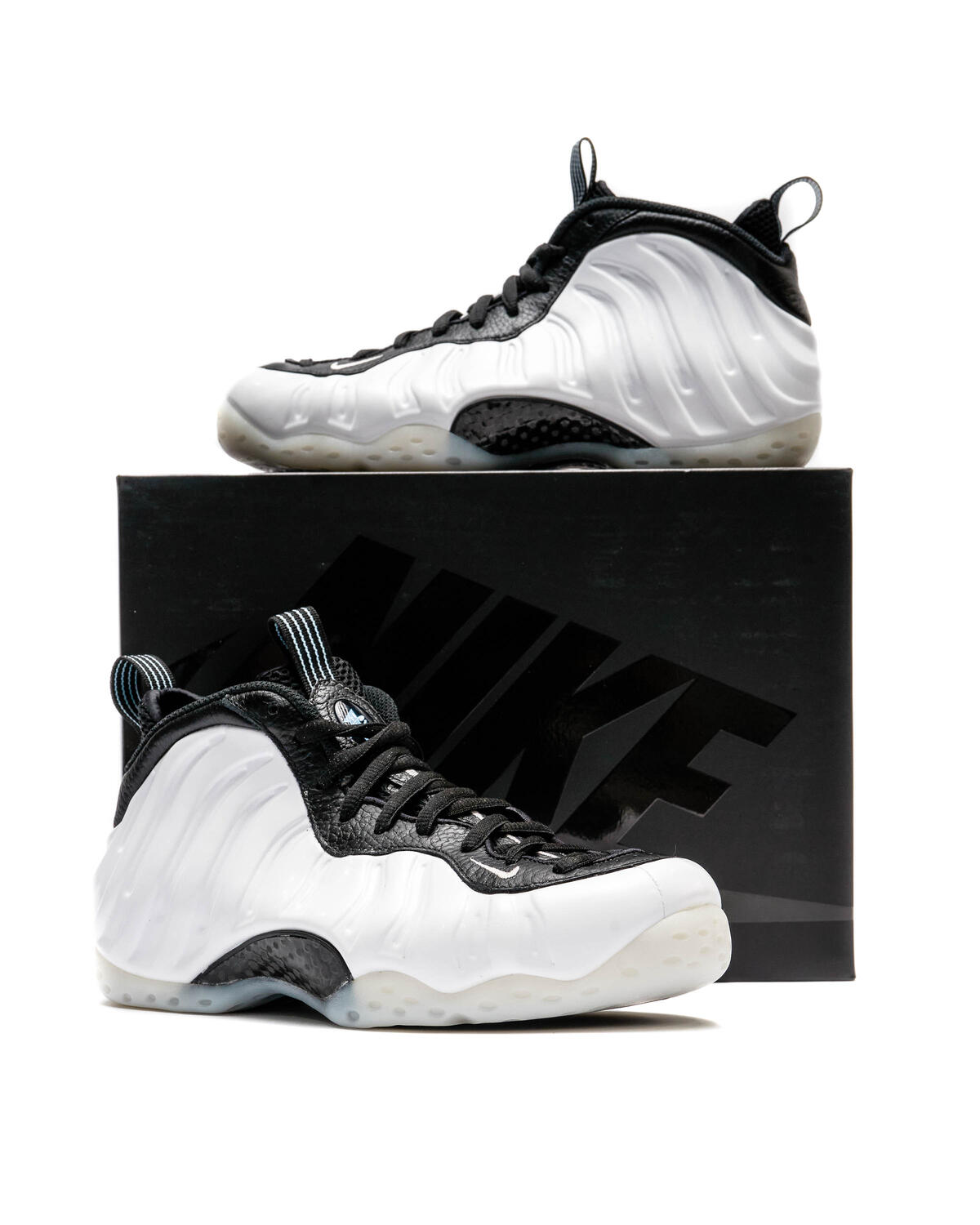 Nike Air Foamposite 1 White / Metallic Silver - Black - Cobalt Bliss - Image 25