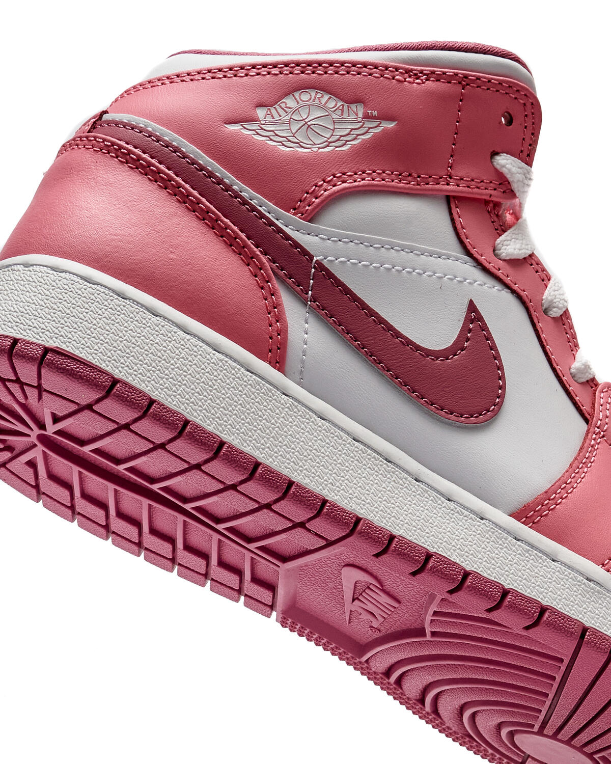 Air Jordan 1 Mid (GS) - Coral Chalk/Desert Berry/White - Image 35