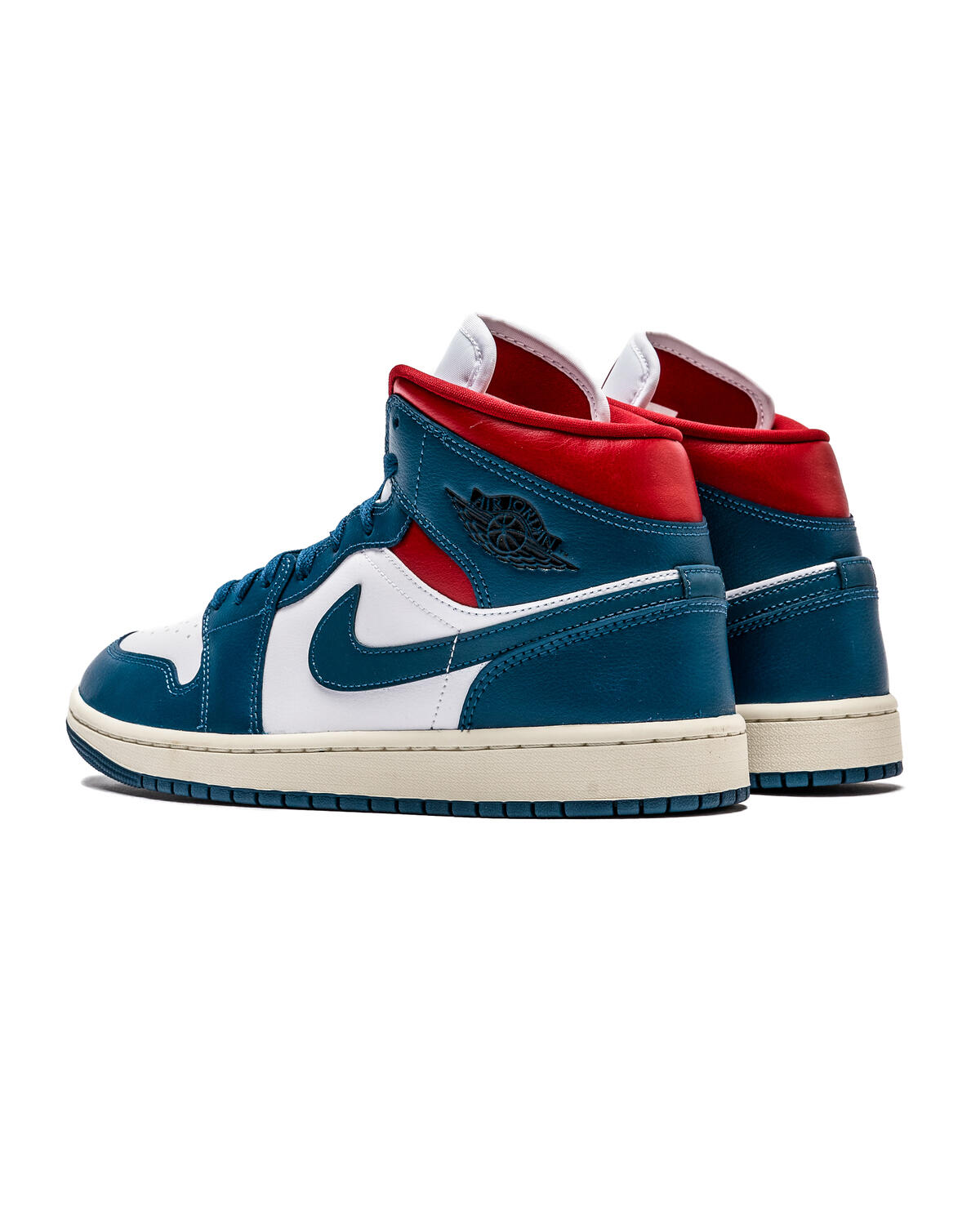 Air Jordan 1 Mid White / French Blue / Gym Red (Women's) - Image 16