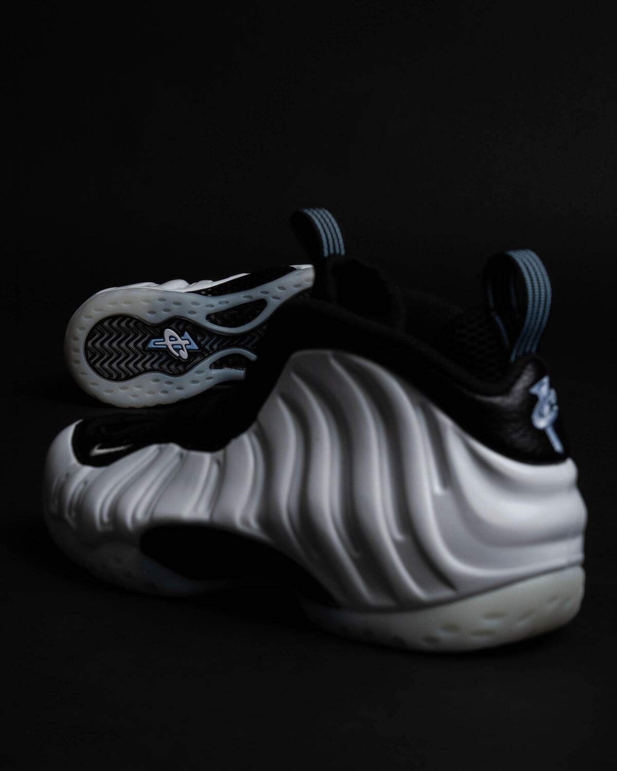Nike Air Foamposite 1 White / Metallic Silver - Black - Cobalt Bliss - Image 27