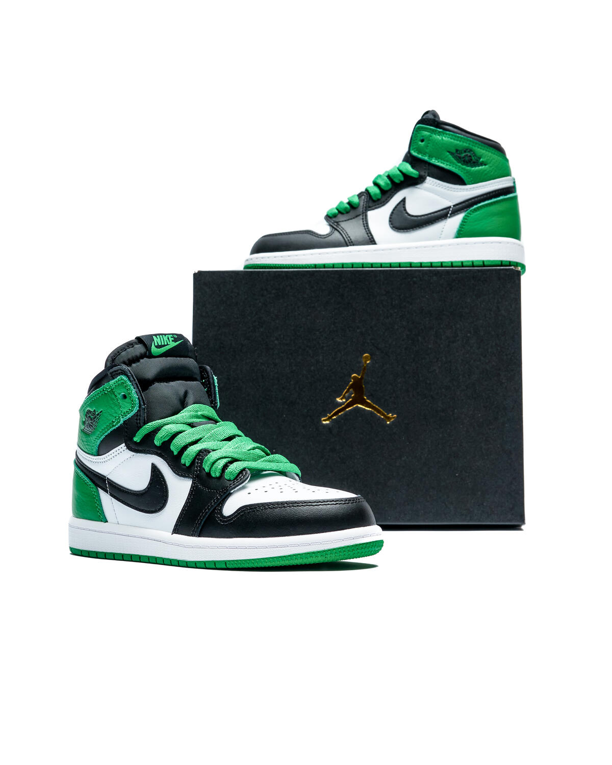 Air Jordan 1 Retro High OG 'Black/Lucky Green/White' (PS) - Image 6
