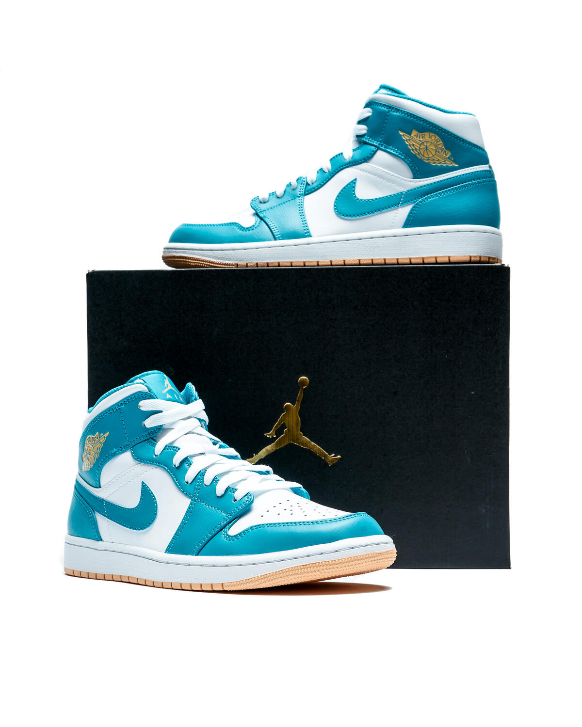 Air Jordan 1 Mid 'Aquatone/Celestial Gold-White' - Image 21