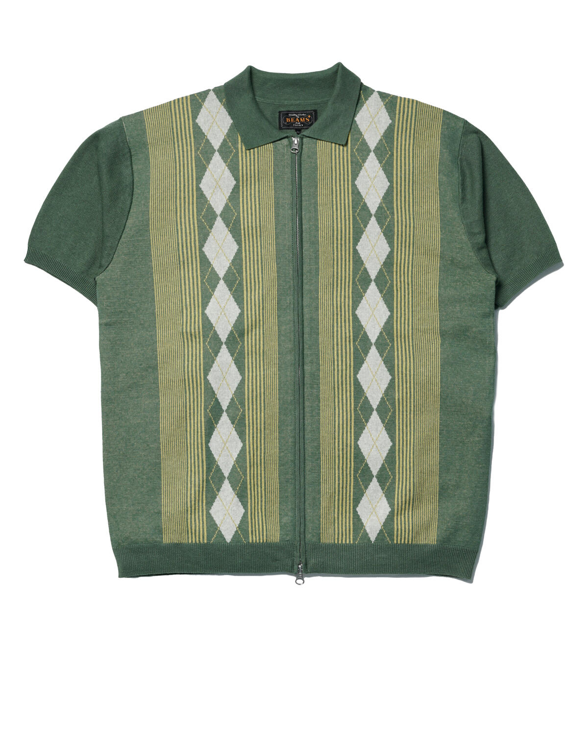 Beamsplus Zip Knit Polo Stripe - Image 2