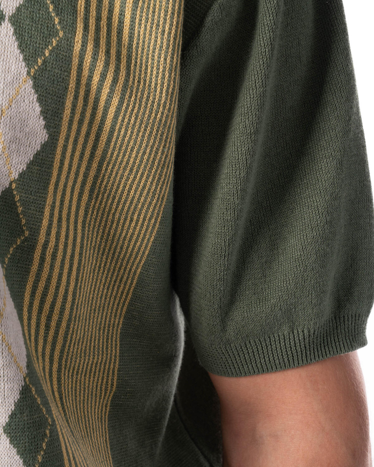 Beamsplus Zip Knit Polo Stripe - Image 6