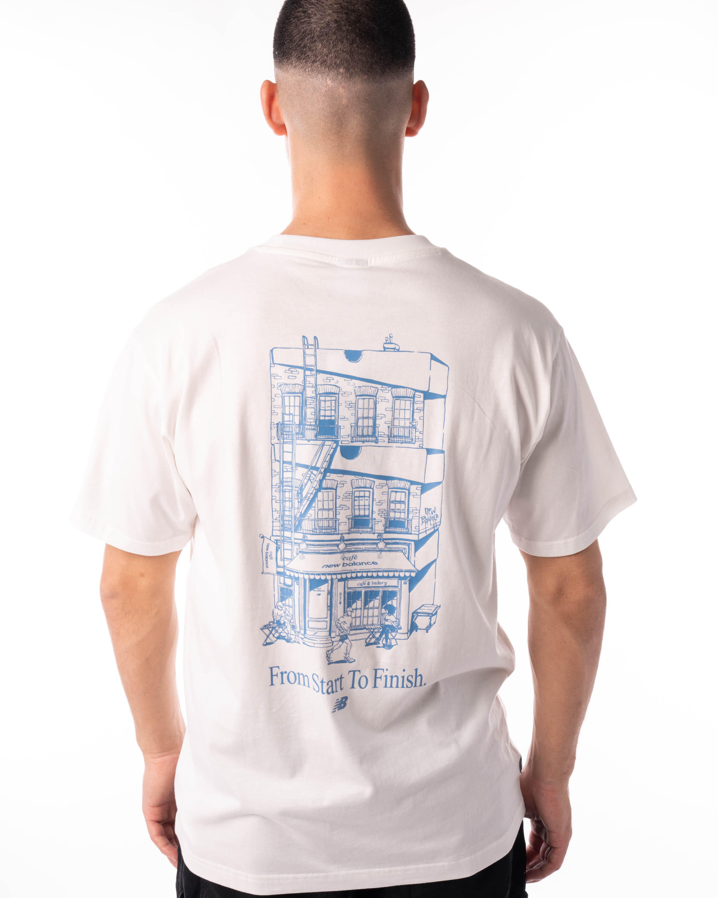 New Balance Essentials Cafe Shop Front T-Shirt