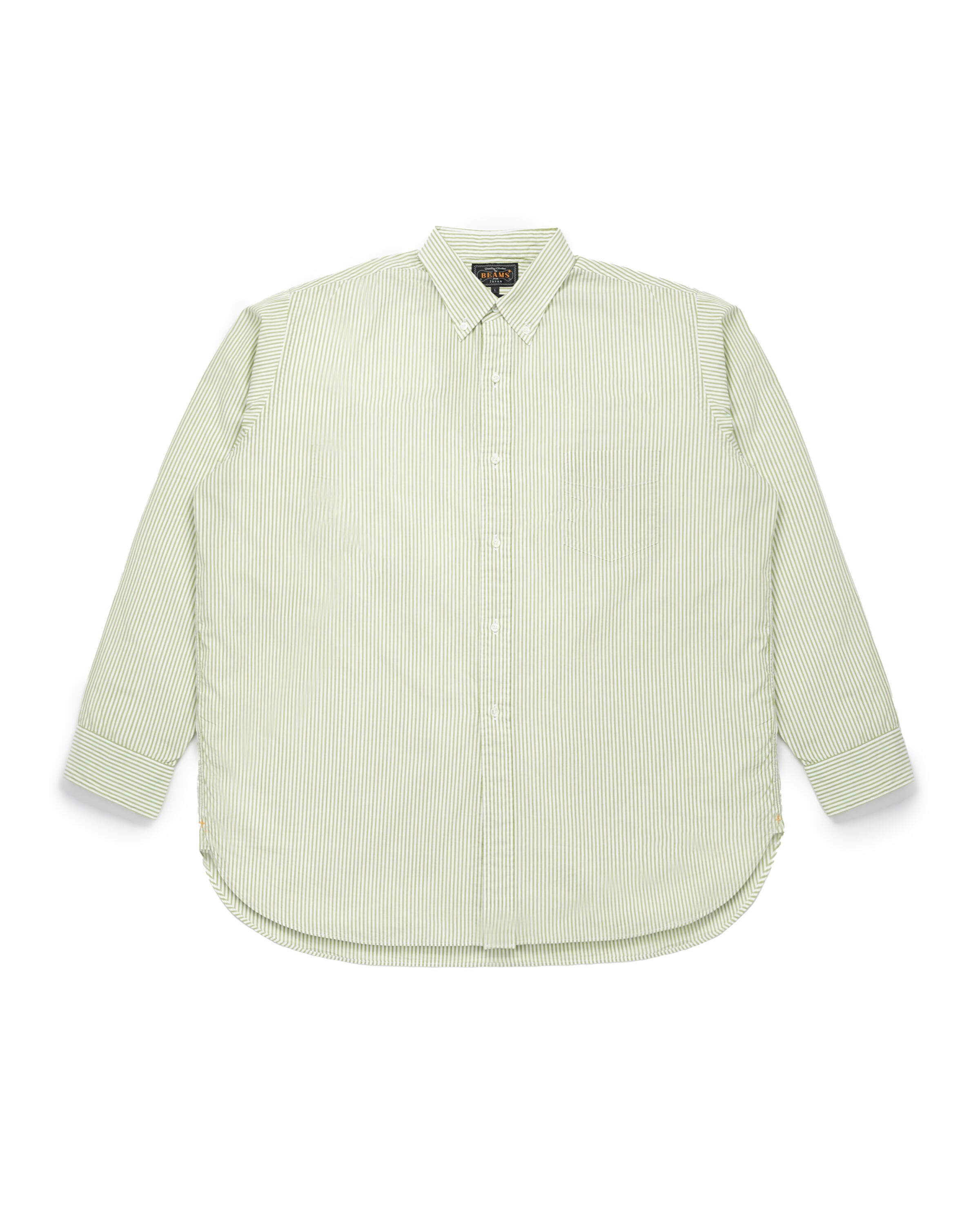 Beams+ B.D. Cotton Silk Block Stripe Classic Fit