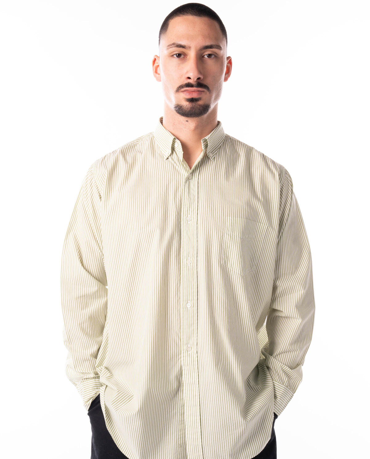 Beamsplus B.D. Cotton Silk Block Stripe Classic Fit - Image 3