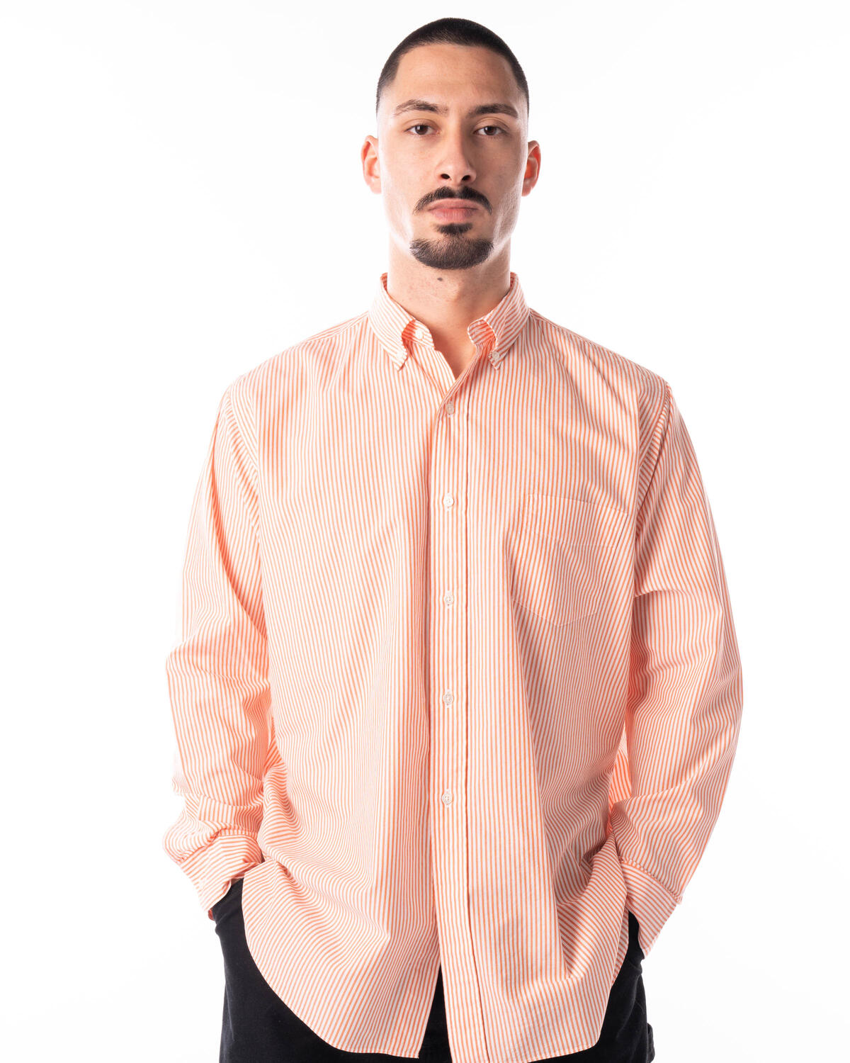 Beamsplus B.D. Cotton Silk Block Stripe Classic Fit - Image 3