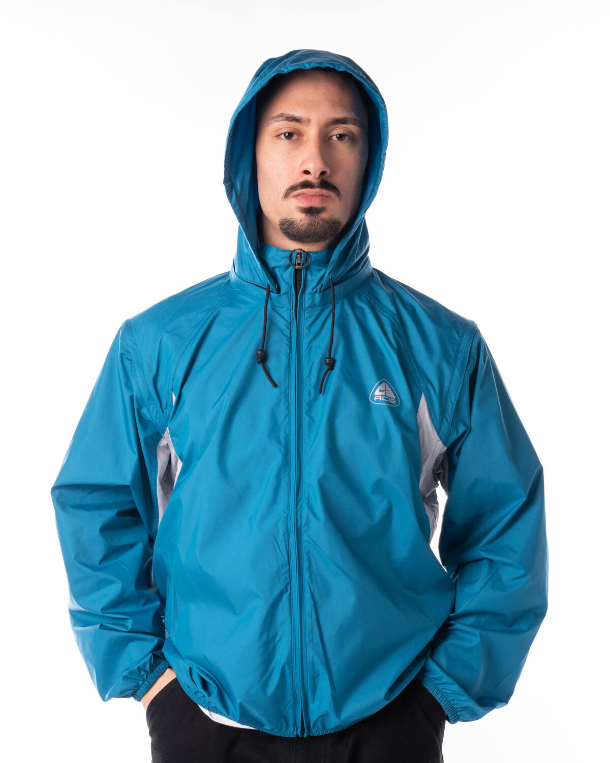 Nike ACG Oregon Series Micro Shell Jacket Green Abyss / Black / Wolf Grey - Image 11