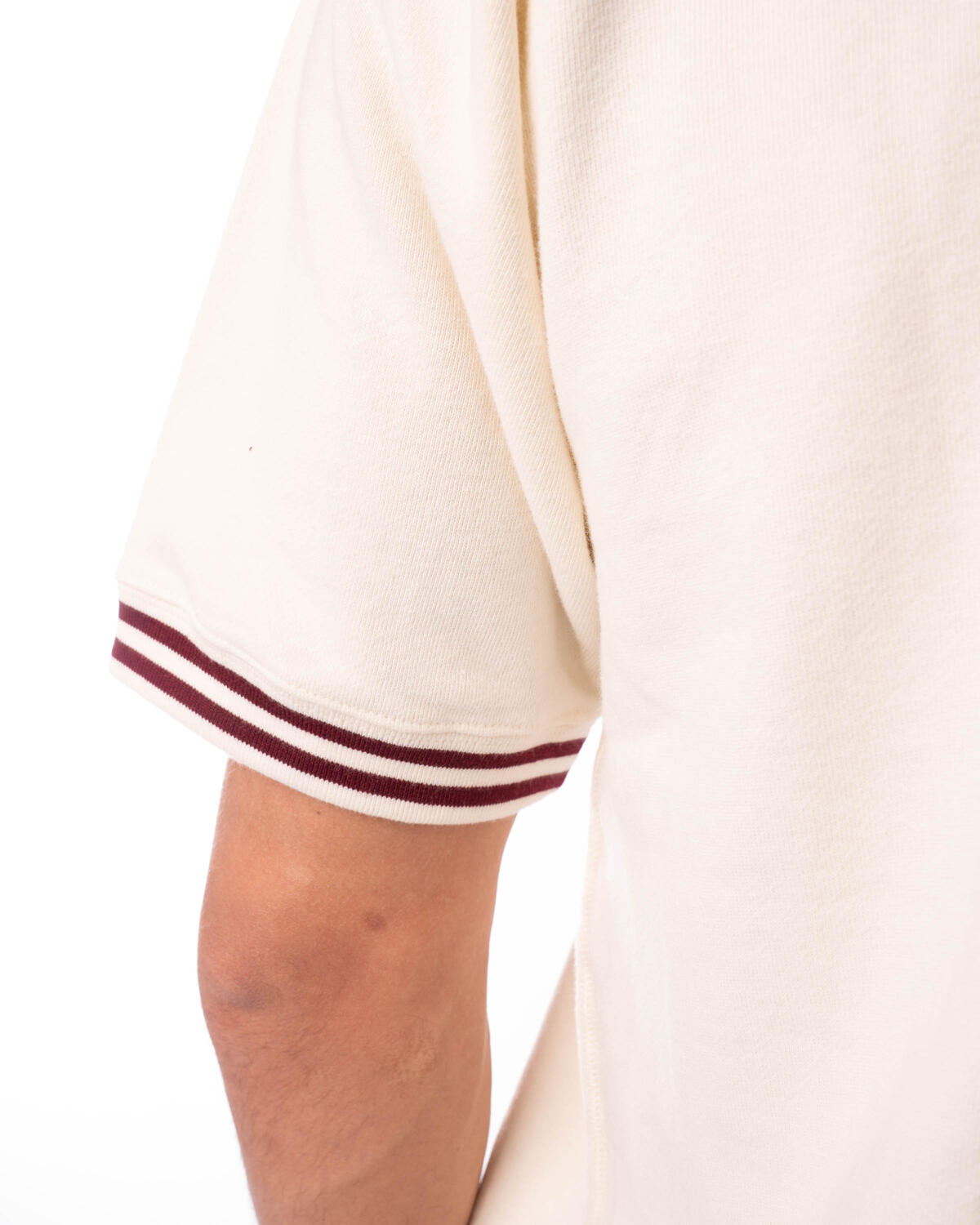 Beamsplus Short Sleeve Sweat Rib Line Print T-Shirt - Image 7