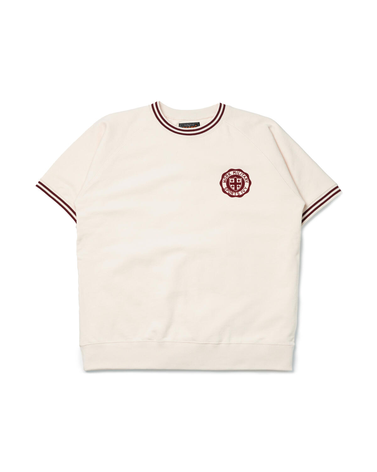 Beamsplus Short Sleeve Sweat Rib Line Print T-Shirt - Image 2