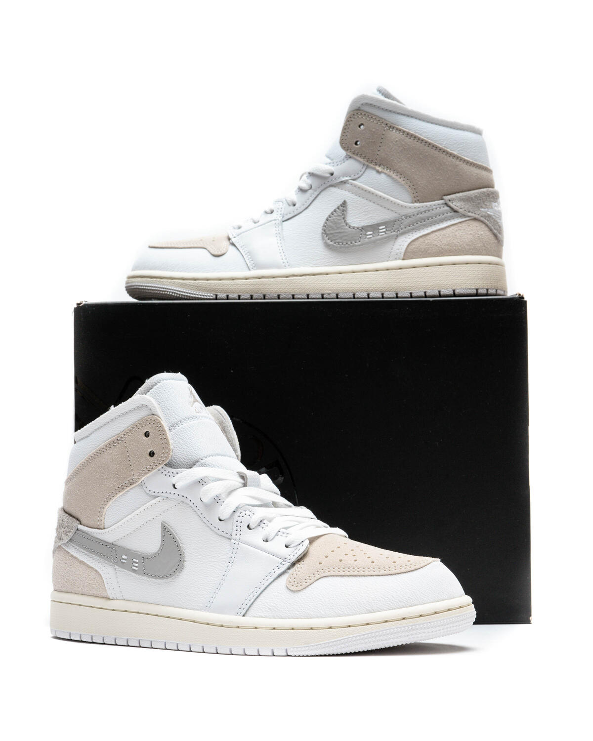 Air Jordan 1 Mid SE Craft White/Light Orewood Brown/Tech Grey - Image 29