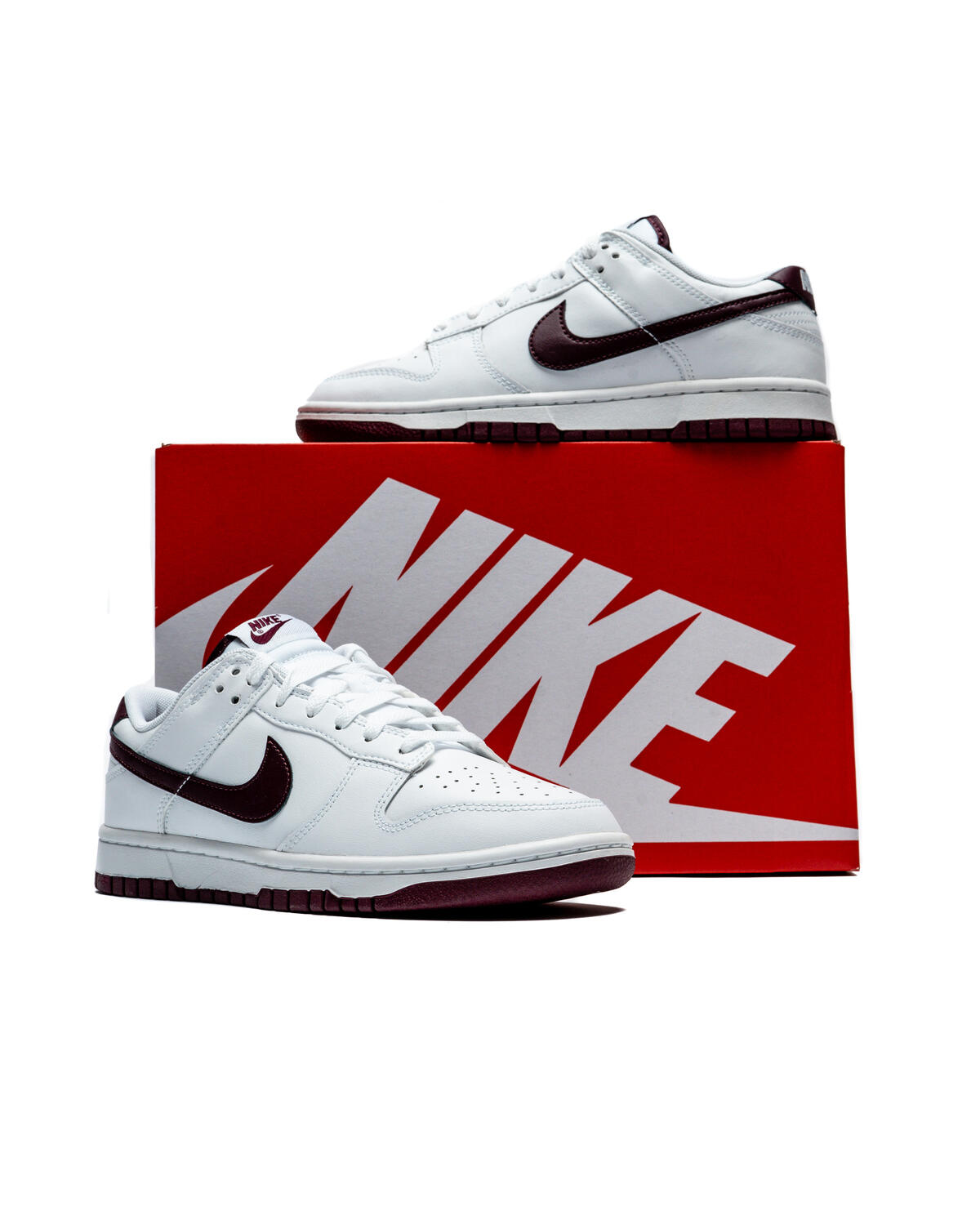 Nike Dunk Low 'White Night Maroon' - Image 6