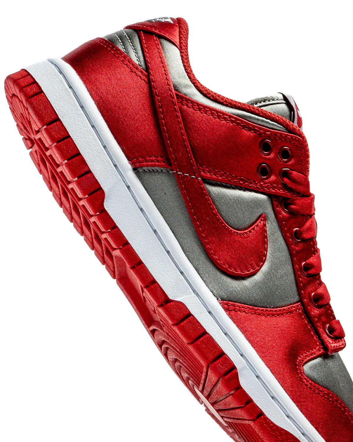 Nike Women's Dunk Low Essentials "UNLV Satin" Medium Grey/Varsity Red - Image 26