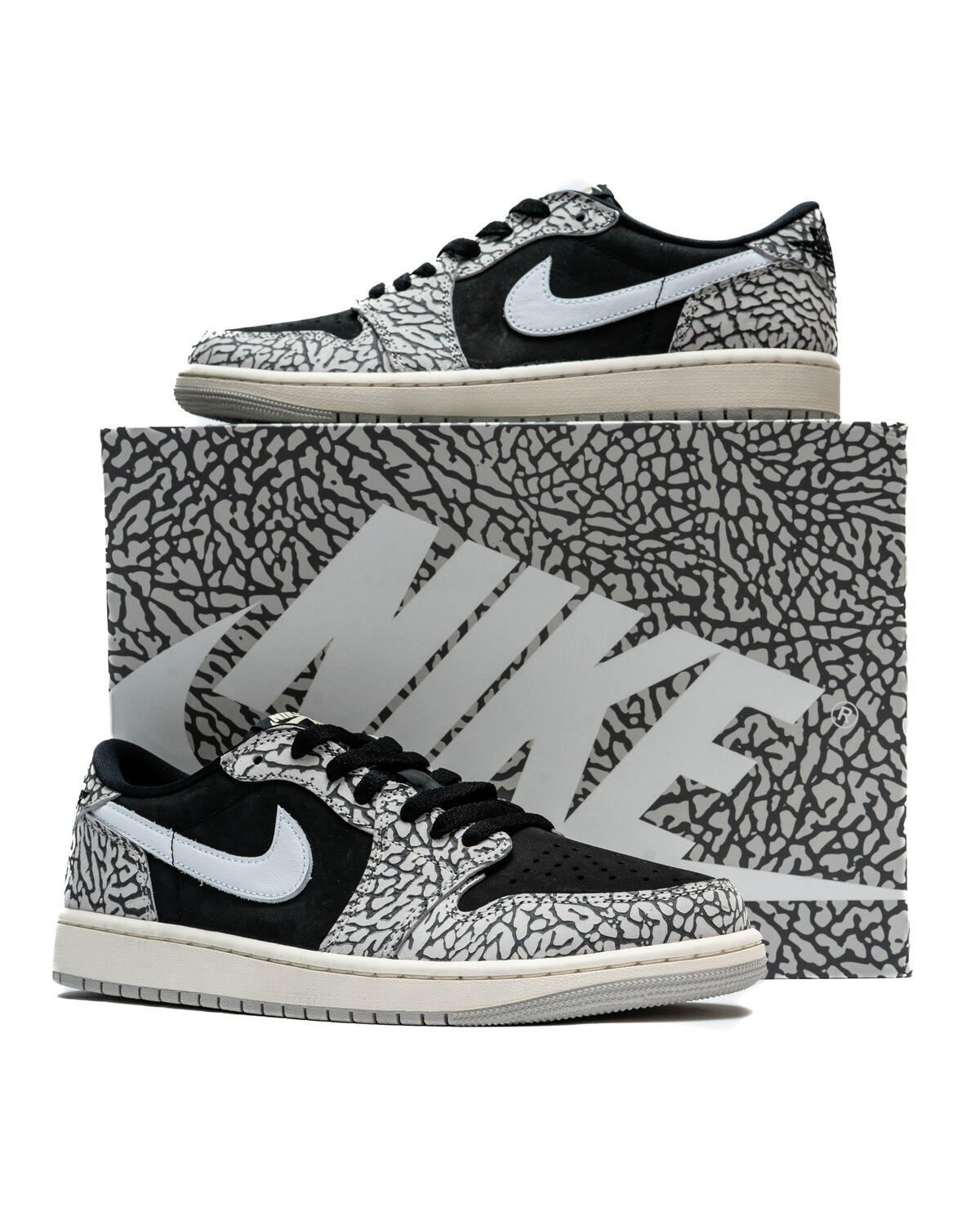 Jordan Air Jordan 1 Retro Low OG 'Black Cement' Grade-School (GS) - Image 6