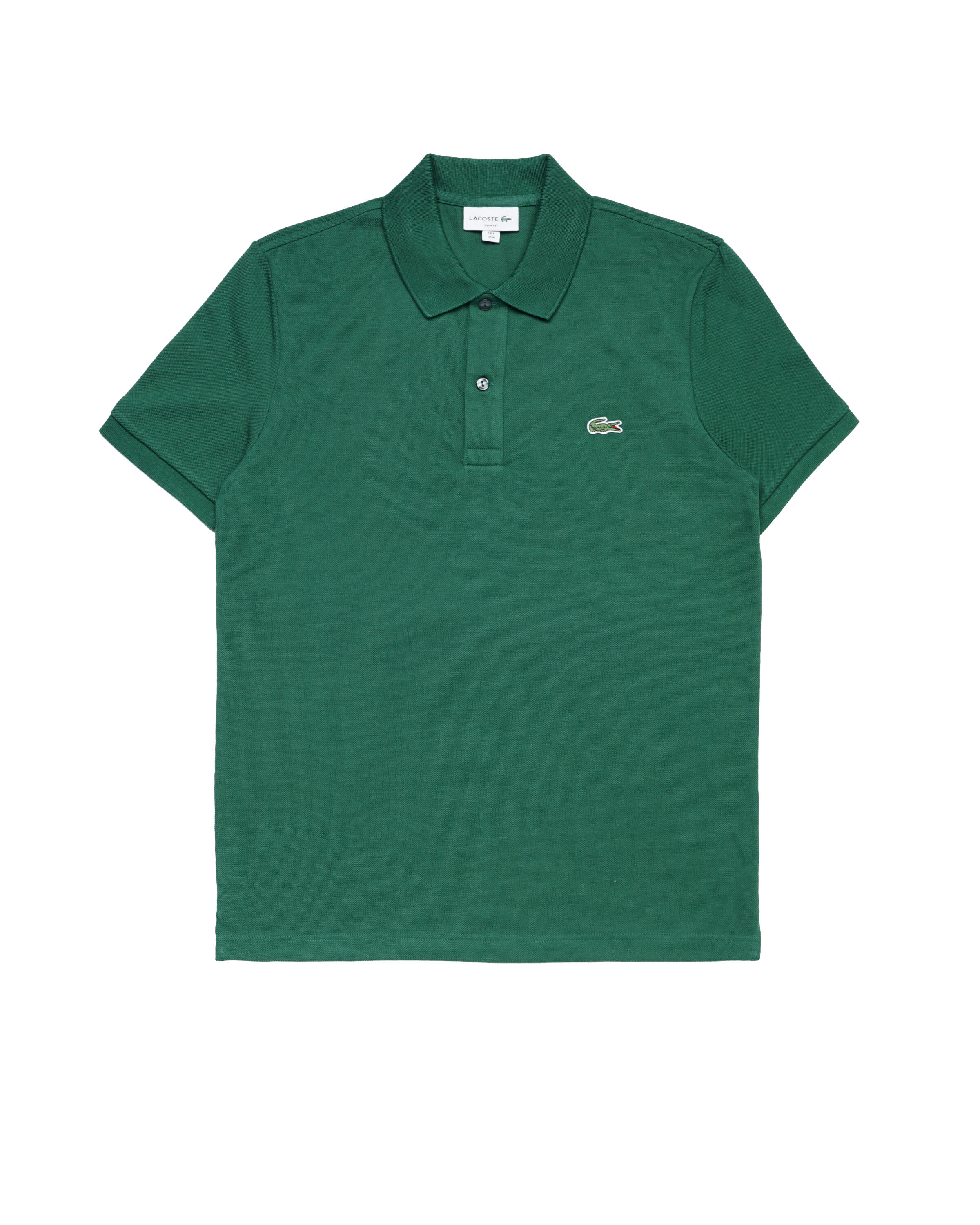 lacoste short sleeved ribbed collar shirt