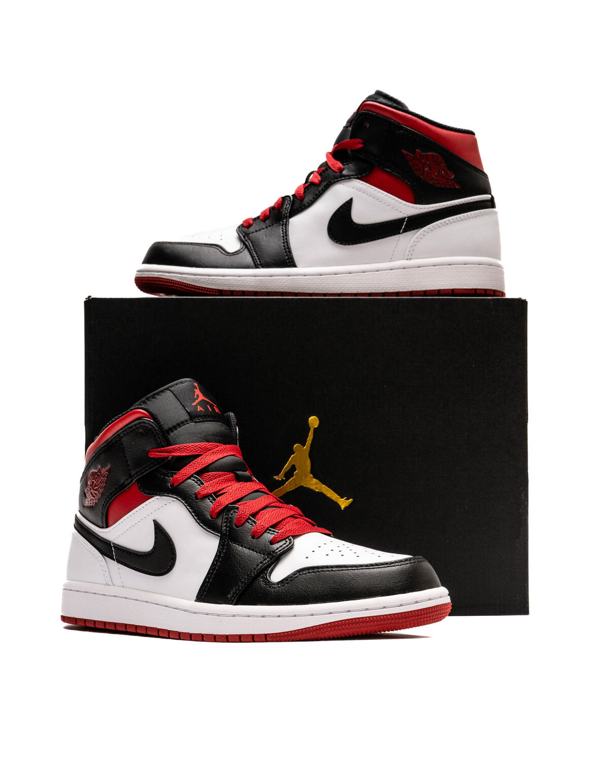 Jordan - Men - Air Jordan 1 Mid - White/Gym Red/Black - Image 21